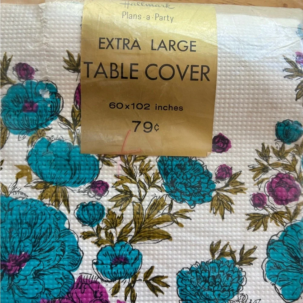 Hallmark 1960’s Paper Floral Table Cloth